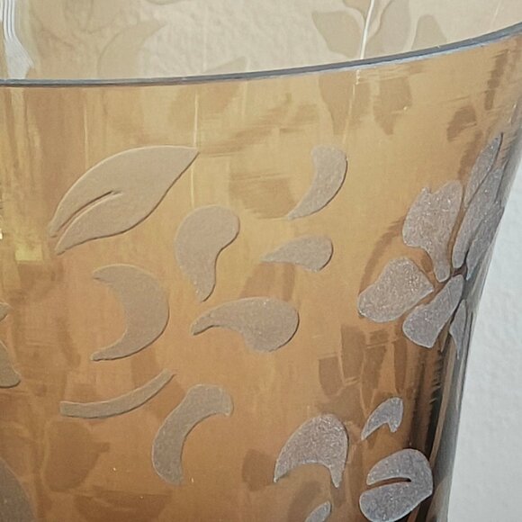 Vintage Etched Glass Vase - Picture 3 of 7